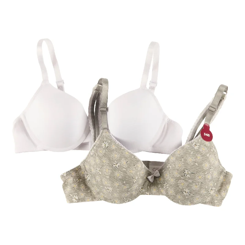 Carisma Women's T-Shirt Bra, 2-Pack Hooded Caped Shawl Collar