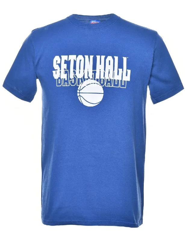 Champion Basketball Seton Hall Printed T-shirt - M Solid Color Striped Floral