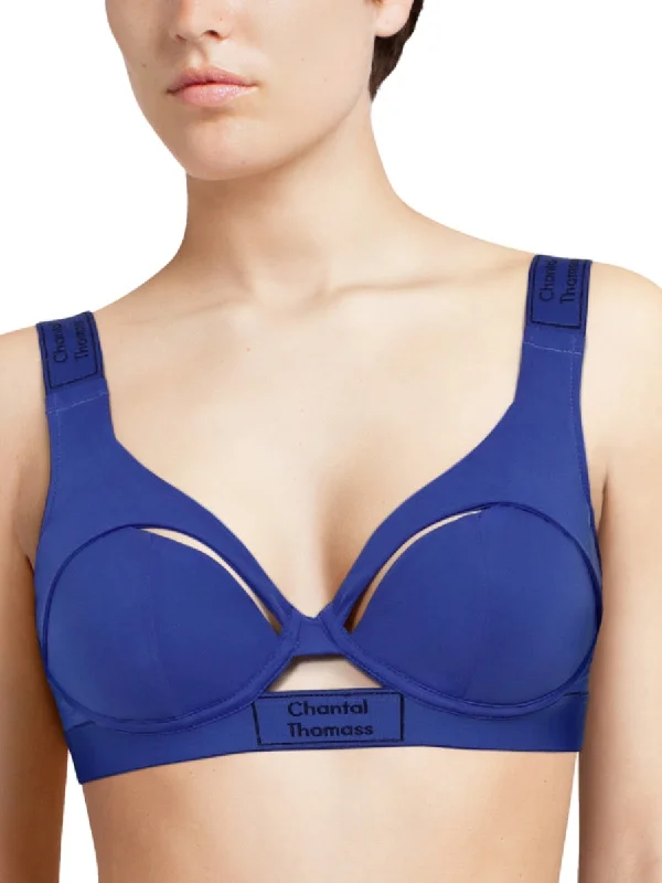 Sharp T-Shirt Bra - Blue Klein Front Pockets Side Pockets Patch Pockets