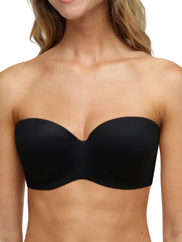 Easy Feel Norah Bandeau T-Shirt Bra - Black Sequined Glittery Shiny