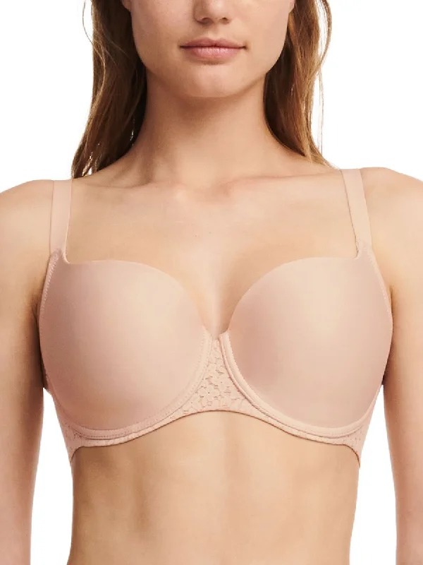 Easy Feel Norah Covering T-Shirt Bra - Golden Beige Houndstooth Herringbone Solid