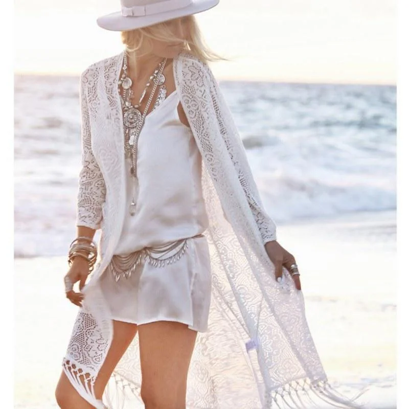 Chiffon beach sunscreen blouse Chic Square Blouse