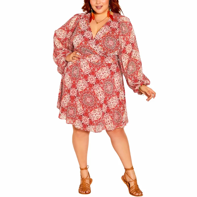 CITY CHIC - Plus Size V Neck Dress