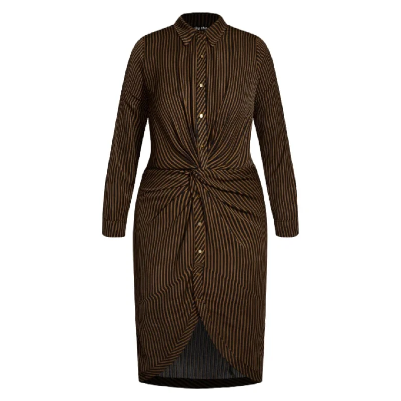 CITY CHIC - Plus Size Twisted Stripe Dress