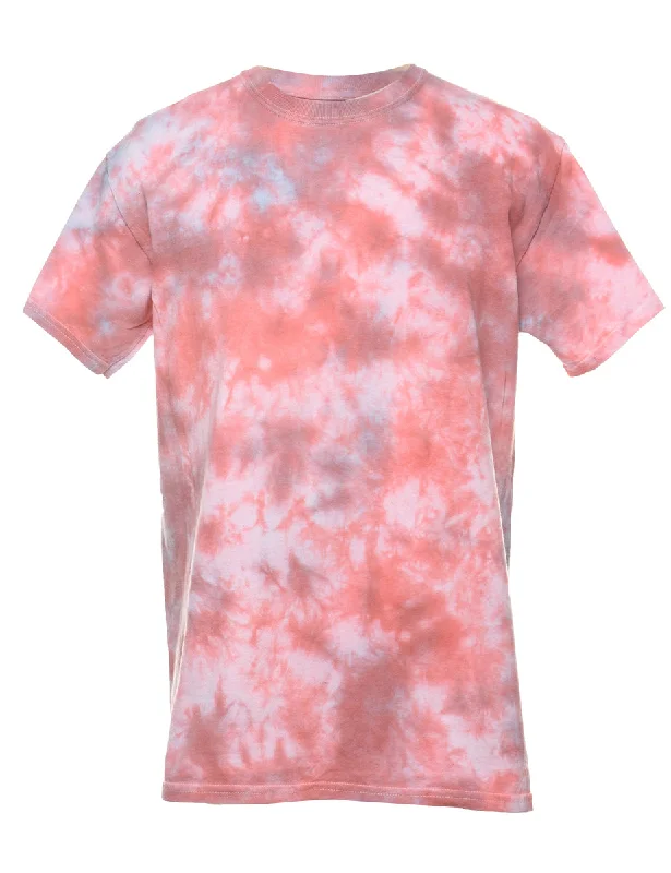 Classic Pink Tie Dye T-Shirt - M Cotton Fabric Linen Fabric Terry Fabric