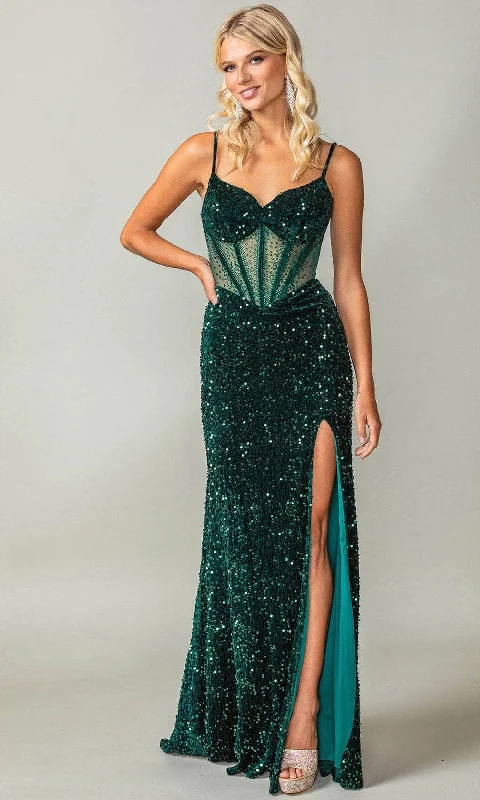 Dancing Queen 4360 - Sequin Corset Prom Dress
