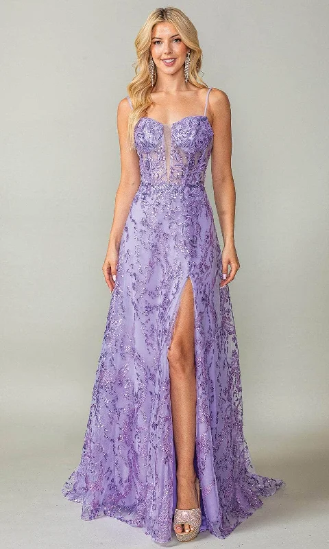 Dancing Queen 4402 - Beaded Plunging Prom Gown