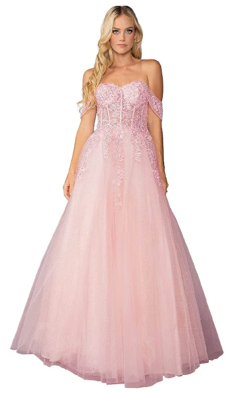 Dancing Queen 4429 - Applique Corset Prom Dress