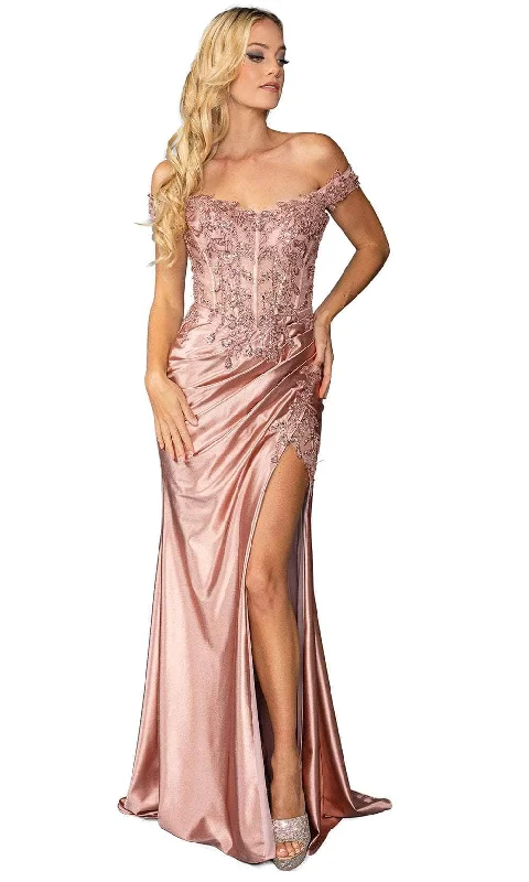 Dancing Queen 4442 - Cap Sleeve Appliqued Prom Gown