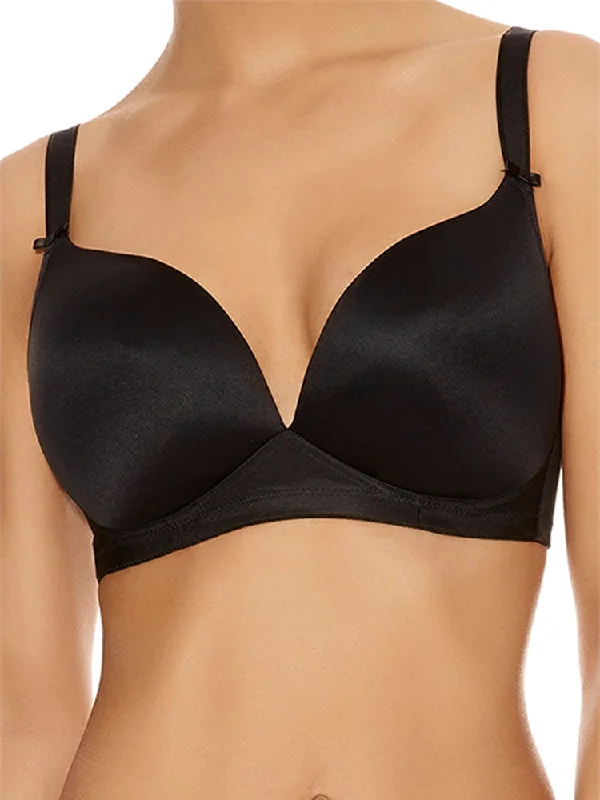 Deco Moulded Soft Cup T-Shirt Bra - Black Terry Blend Velvet Blend Canvas Blend