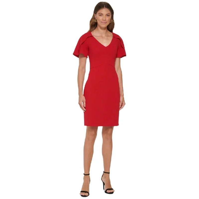 DKNY - Flutter Sleeve Sheath Dress