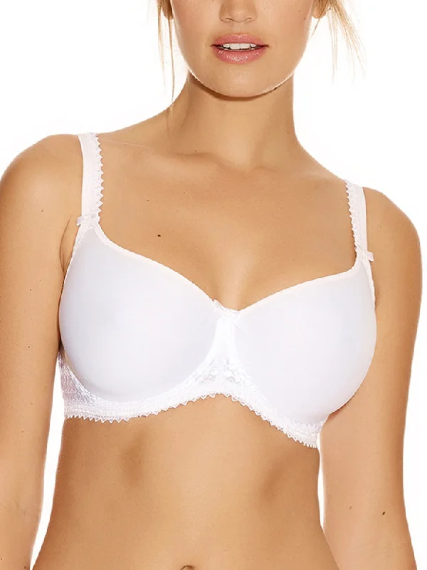 Rebecca Moulded T-Shirt Bra - White Elegant Classic Vintage