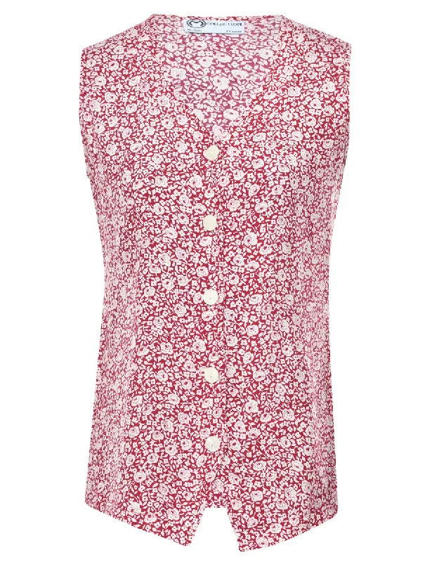 Floral Blouse - S Chic Wrap Blouse