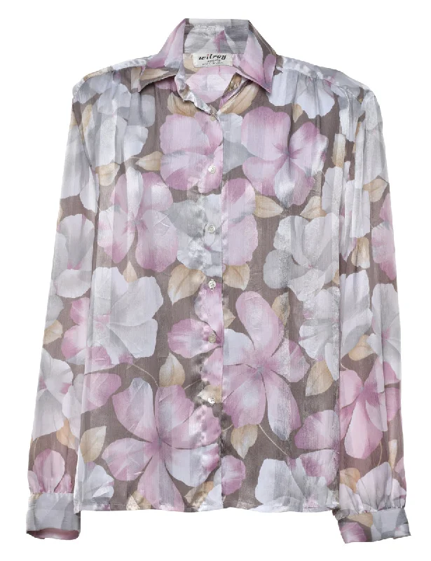 Floral Blouse - XL Chic Ruffle Blouse