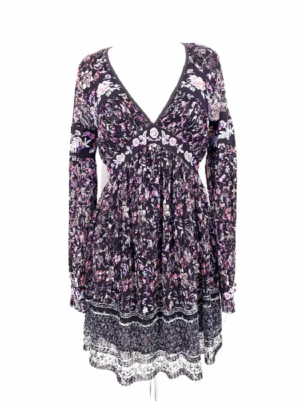 Free People Women's Black Empire Lace Size 0 Dress