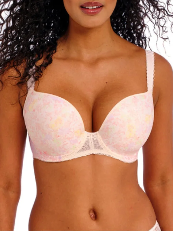 Daydreaming T-Shirt Bra - Peach Blossom Zippered Front Buttoned Front Snap Front