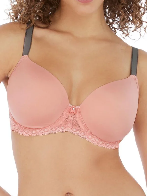 Offbeat Moulded Demi T-Shirt Bra - Rosehip Layered Multi-layer Single Layer