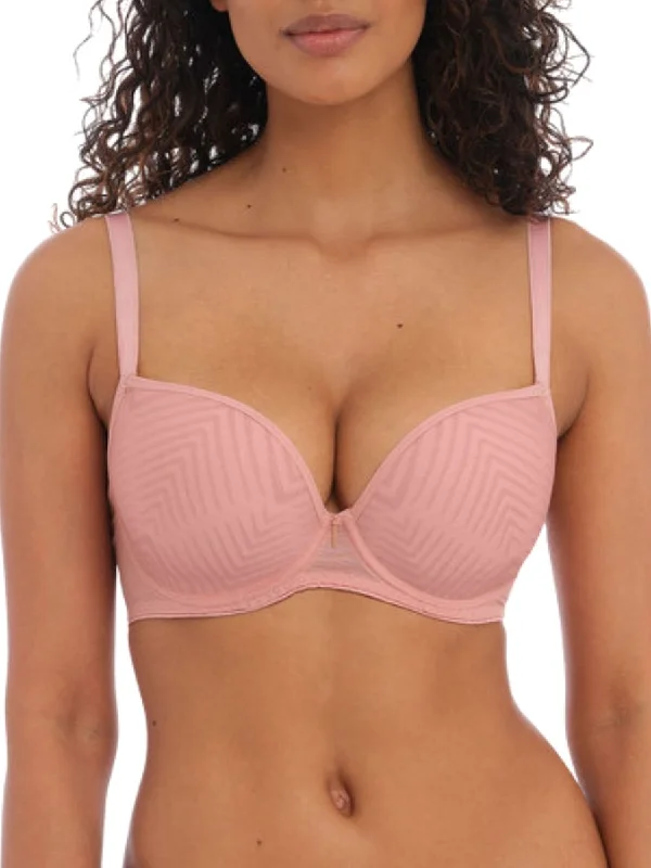 Tailored Plunge T-Shirt Bra - Ash Rose Wool Fabric Cashmere Fabric Tweed Fabric