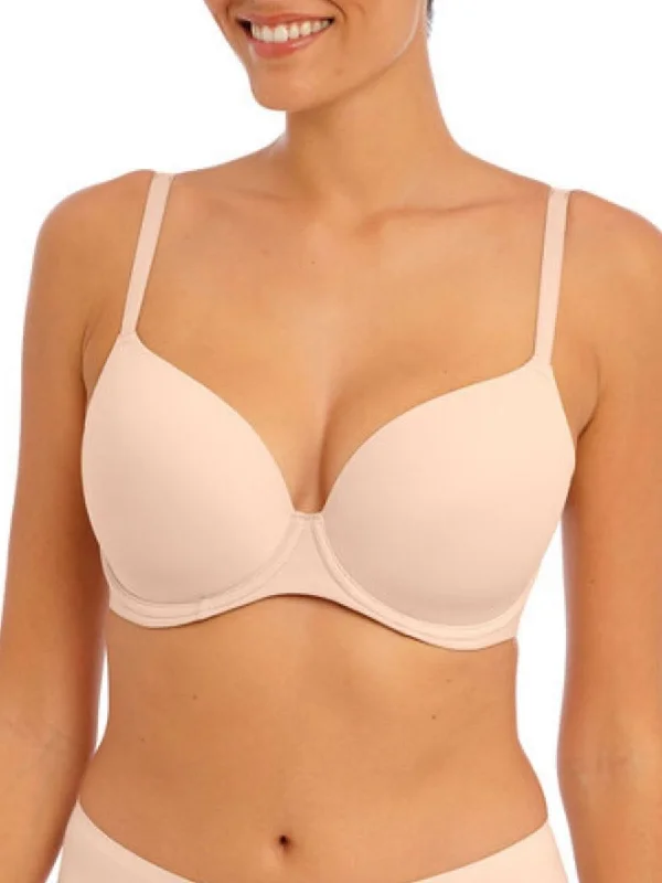 Undetected Sweetheart T-Shirt Bra - Natural Beige Collared T-Shirt Boat Neck A-Line