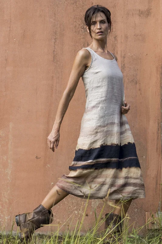 Harriet Jane Linen Tank Dress Blush Sunset Dress