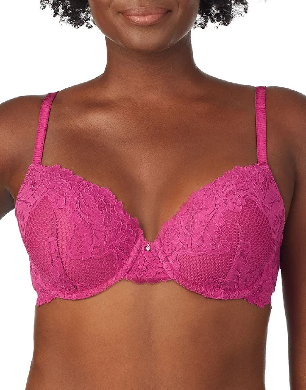 Le Mystere Lace Allure T-Shirt Bra 5646 Collared Crew Neck Turtle Neck