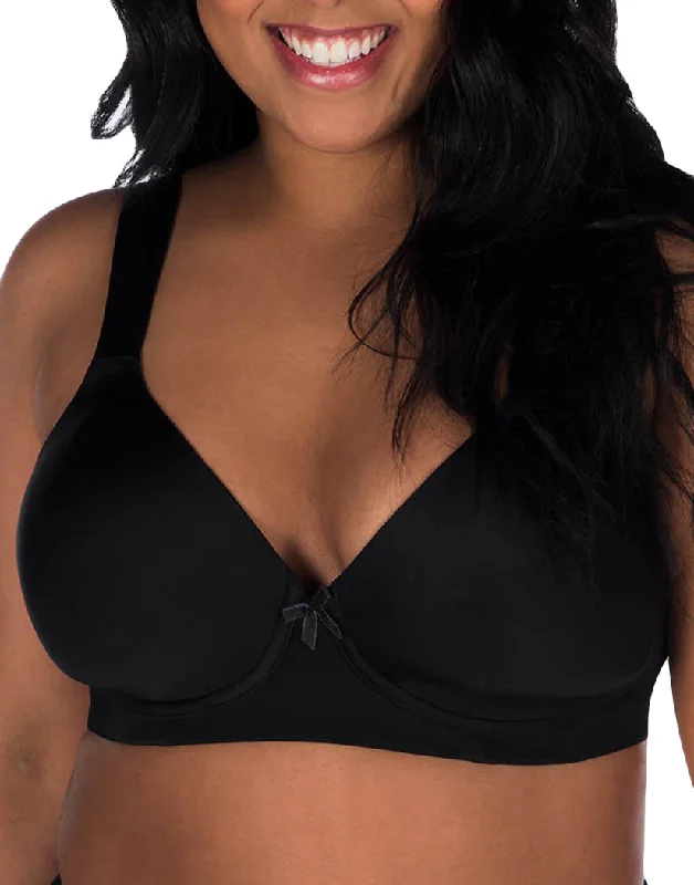 Leading Lady Brigitte Classic Underwire Padded T-Shirt Bra Black 5224 Nylon Fabric Polyester Fabric Spandex Fabric