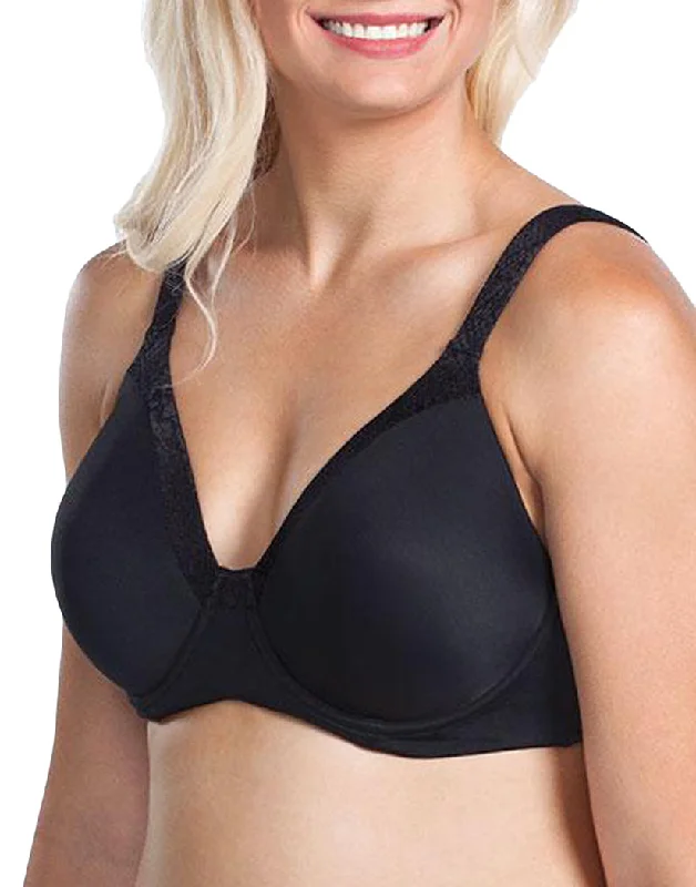 Leading Lady The Brigitte Luxe Full Figure Wirefree T-Shirt Bra Black 5211 Houndstooth Herringbone Solid