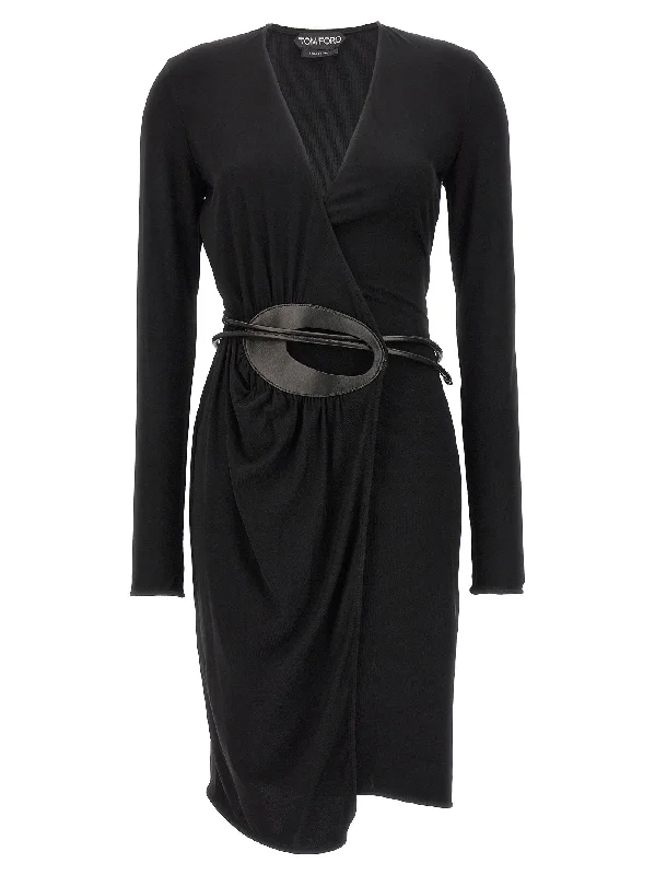 Leather Jersey Dress