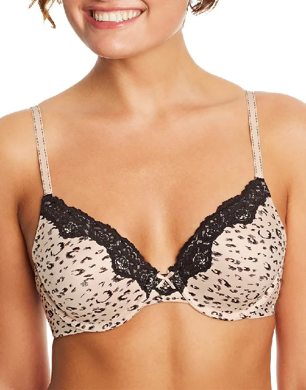 Maidenform Extra Coverage Comfort Devotion T-Shirt Bra Sketchy Animal Print 09404 Machine Wash Dry Clean Hand Wash