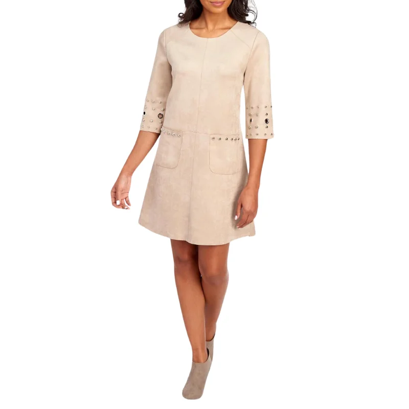 MSK - Faux Suede Studded dress