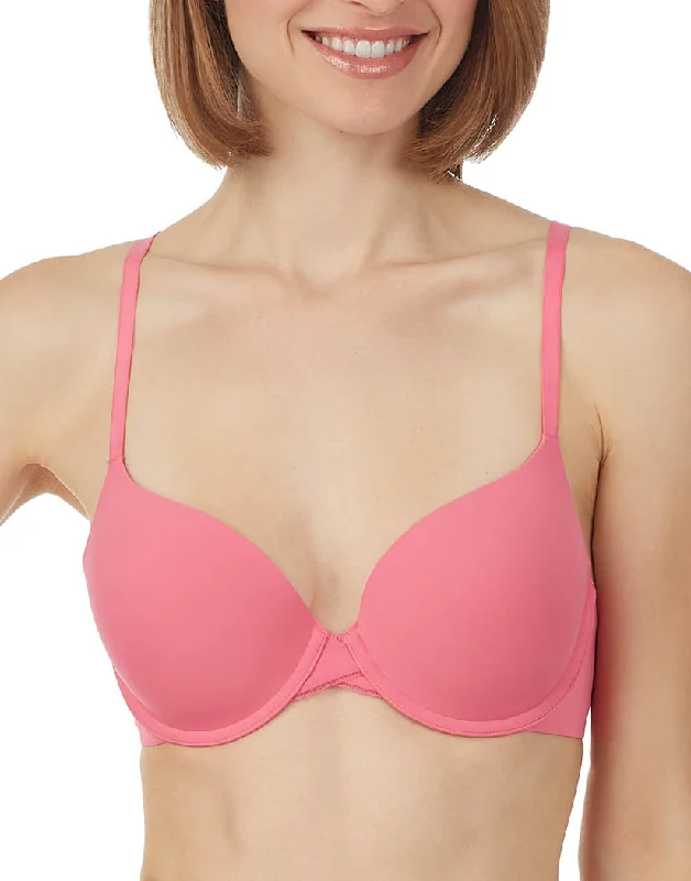 On Gossamer Sleek Micro T-Shirt Bra Azalea Pink G3200 Basic T-Shirt Crew Neck Short Sleeve