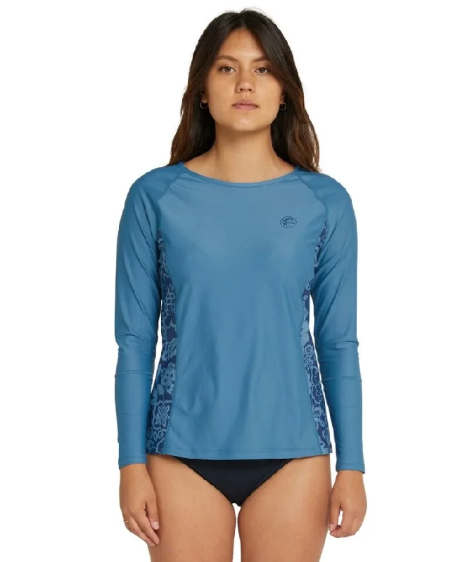 O'Neill Salina Long Sleeve Womens Lycra Surf Tee - Win24 Striped Floral Plaid