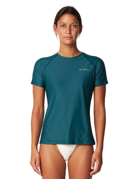 O'Neill Salina SS UV Tee Womens Rash Top - Sum24 Graphic Embroidered Appliqued
