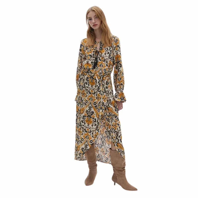 OXXO - Lace Detail Patterned Dress