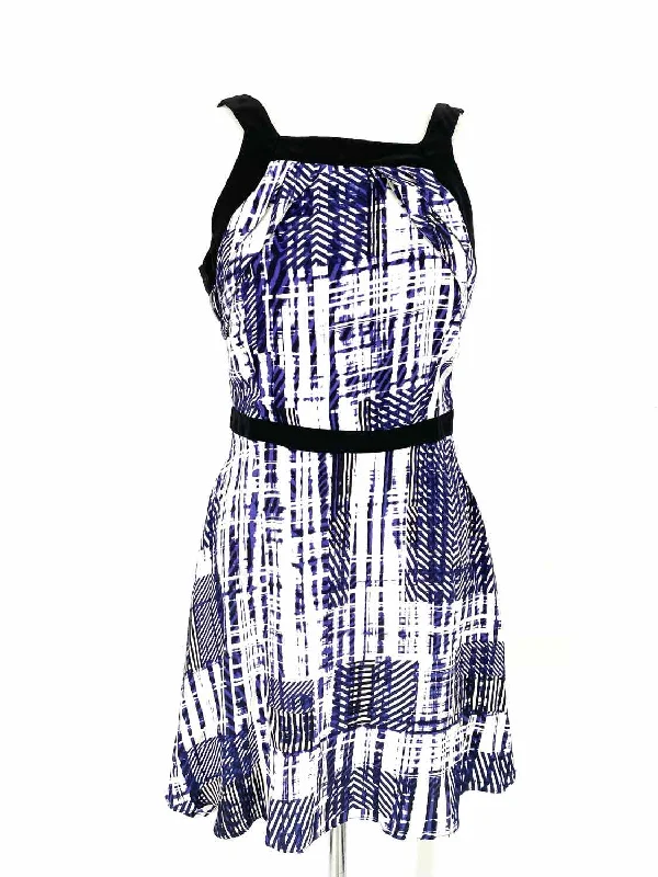 Parker Women's Blue/White Empire Print Size S Dress