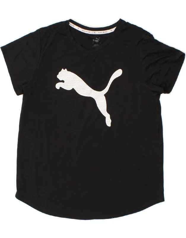 PUMA Womens Graphic T-Shirt Top UK 16 Large Black Polyester Anti-Pilling Machine Wash Handmade PUMA Womens Graphic T-Shirt Top UK 16 Large Black Polyester Anti-Pilling Machine Wash Handmade