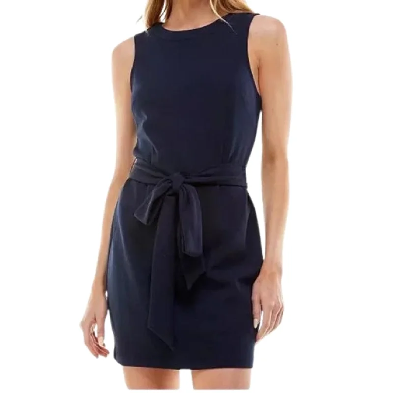 SPEECHLESS - Belted Back-Cutout Dress