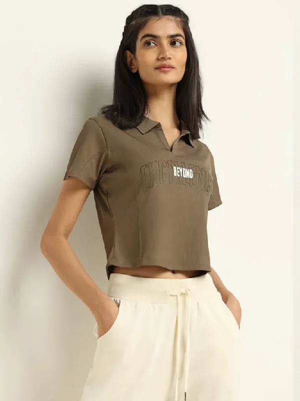 Studiofit Olive Collared T-Shirt Rayon Fabric Velvet Fabric Corduroy Fabric
