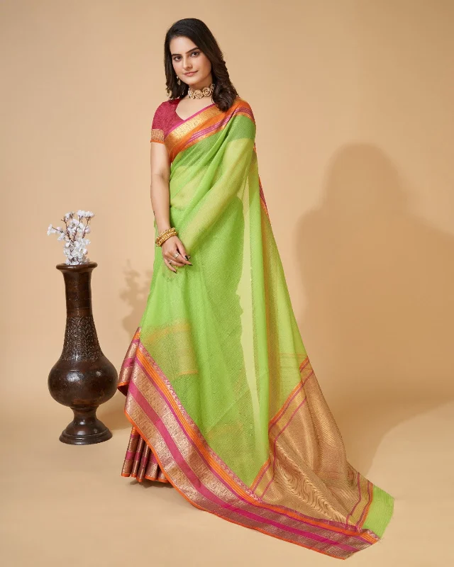 Women Casual Wear Kota Doriya(Semi Cotton) Saree with Un-Stitched Blouse Casual Relaxed Fit Blouse Women Casual Wear Kota Doriya(Semi Cotton) Saree with Un-Stitched Blouse Casual Relaxed Fit Blouse