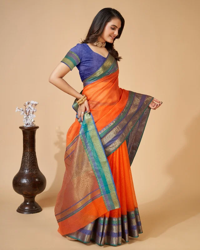 Women Casual Wear Kota Doriya(Semi Cotton) Saree with Un-Stitched Blouse Boho Chic Blouse Women Casual Wear Kota Doriya(Semi Cotton) Saree with Un-Stitched Blouse Boho Chic Blouse
