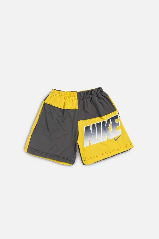 Unisex Rework Nike Patchwork Tee Shorts - XS Front Pockets Side Pockets Patch Pockets