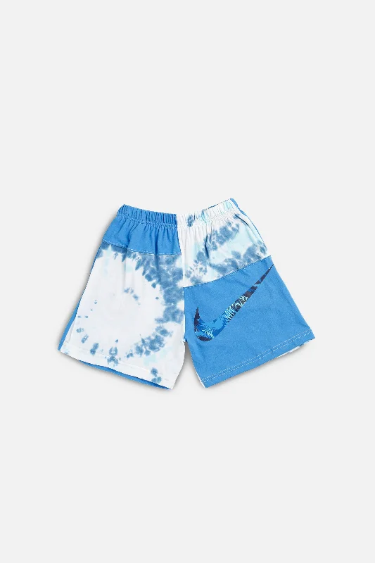 Unisex Rework Nike Patchwork Tee Shorts - XS Zippered Front Buttoned Front Snap Front
