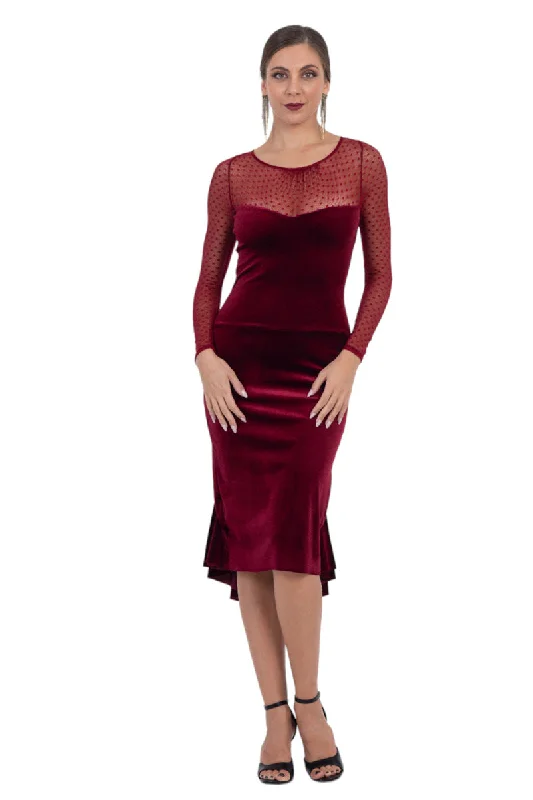 Burgundy velvet