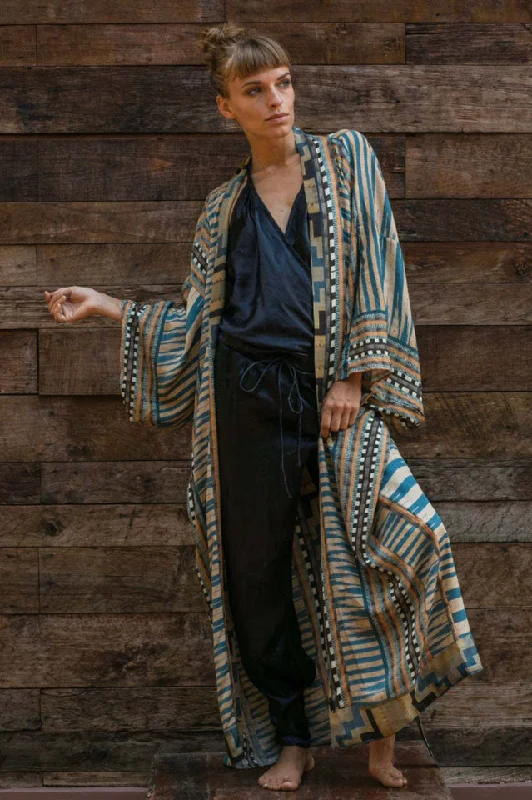 Boho Tie Dye Kimono Blouse Backless Summer Blouse
