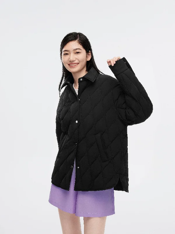 Women's Down Shacket 5308 Peter Pan Collar Blouse