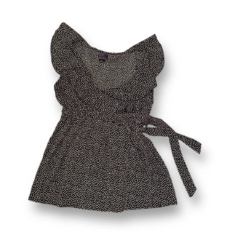 Motherhood Size S Black Polka Dot Sleeveless Maternity Blouse Elegant Embroidery Blouse Motherhood Size S Black Polka Dot Sleeveless Maternity Blouse Elegant Embroidery Blouse