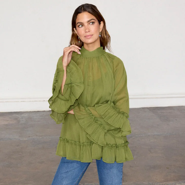Olive Elinor Blouse Gathered Detail Blouse