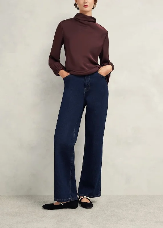 Lulworth Blouse 0224/6177/9045l00 Cocoa-Brown Classic White Blouse