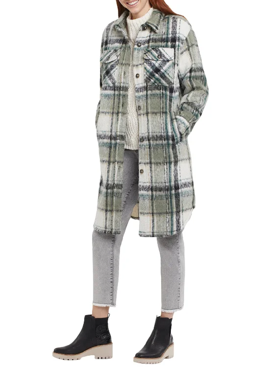 Tribal Long Shacket 7538O-4656-2909 Dusty Olive Everyday Stylish Blouse