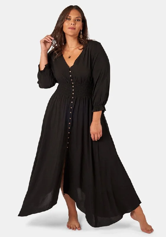Brown Sugar Maxi Dress Trendy V-Neck Maxi Dress